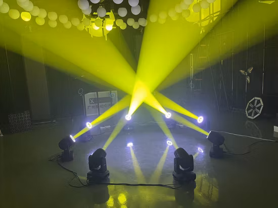 Светодиодный прожектор с подвижной головкой мощностью 150 Вт со светодиодным кольцевым эффектом радуги