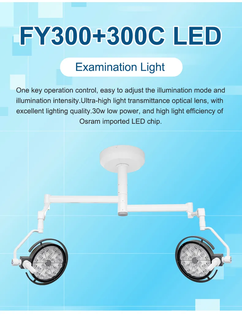 Двойная светодиодная лампа Osram с двойной головкой, хирургический светильник, бестеневой операционный светильник для больницы